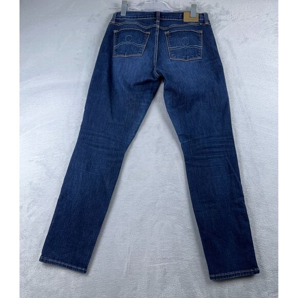 Lucky Brand Skinny Jeans Womens Size 6/28 Handcrafted Mid Rise Dark Wash Blue - Picture 2 of 13